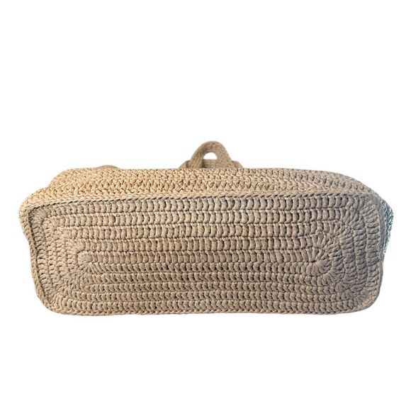 NWT YSL Rive Gauche Embroidered Rafia Tote Bag - Picture 9 of 12